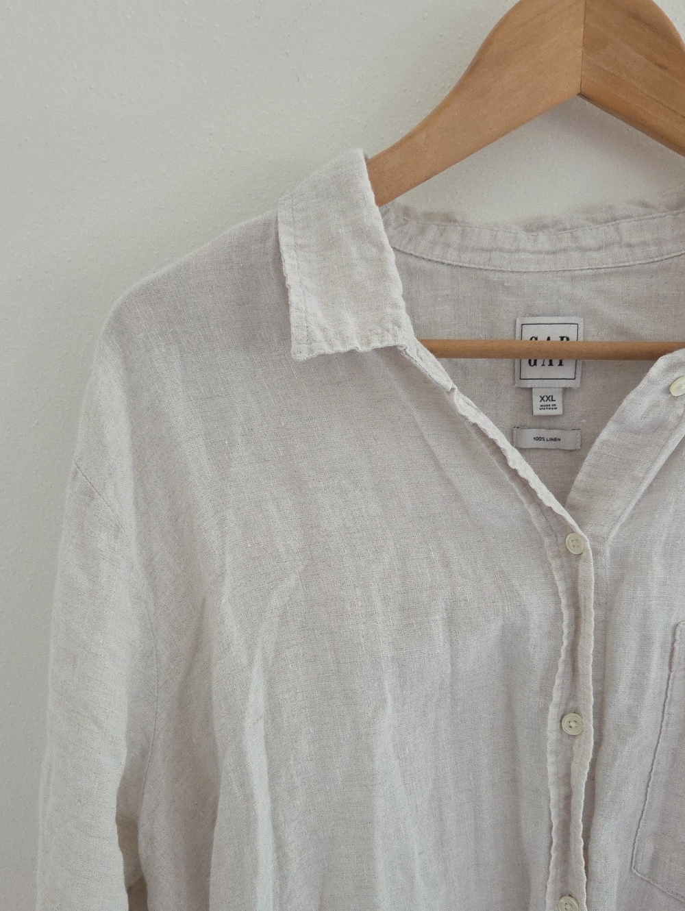 GAP Linen Button-Up Shirt - White